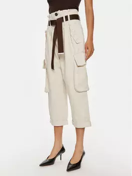 Брюки карго regular fit Pinko, бежевый
