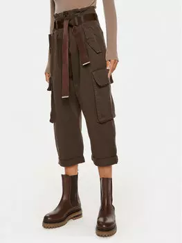 Брюки карго regular fit Pinko, коричневый