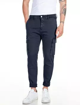 Брюки-карго REPLAY Slim fit Cargo Pants, черный