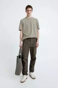 Брюки карго ripstop regular fit H&M, хаки