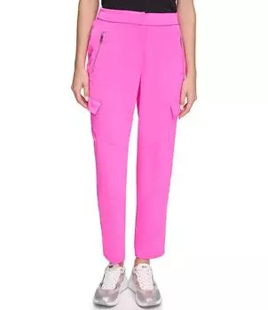 Брюки-карго с эластичной резинкой на спине DKNY, розовый