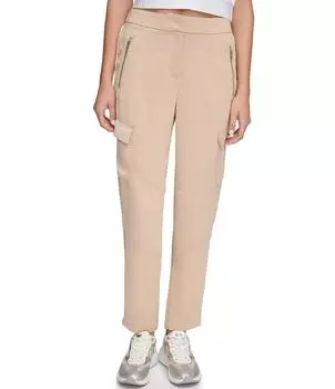 Брюки-карго с эластичной резинкой на спине DKNY, коричневый