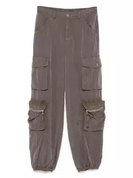 Брюки-карго с эластичным поясом и множеством карманов Transit, серый
