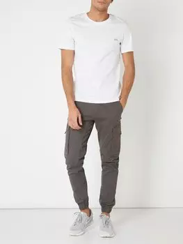 Брюки-карго с эластичными манжетами на штанинах Jack & Jones, антрацит