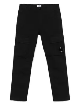 Брюки карго с декором Lens C.P. Company Kids, черный