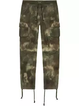 Брюки карго с камуфляжным принтом John Elliott, зеленый