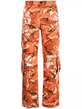 Брюки карго с камуфляжным принтом Martine Rose, оранжевый