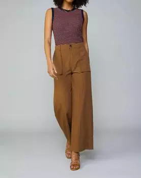 Брюки-карго с карманами и отделкой цвета какао current air, цвет cocoa