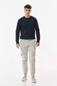 Брюки-карго с карманами на эластичной талии Fullamoda, серый