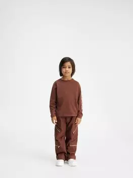 Брюки-карго с карманами на молнии JACQUEMUS The Marrone kids' cargo pants, темно-коричневый