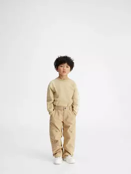 Брюки-карго с карманами на молнии JACQUEMUS The Marrone kids' cargo pants, темно-бежевый