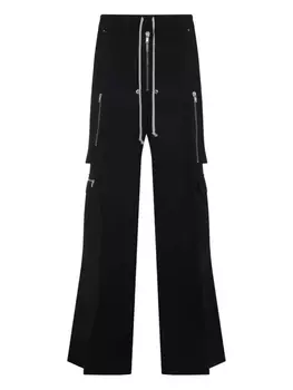 Брюки карго с карманами на молнии от Rick Owens, черный
