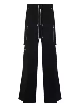 Брюки-карго с карманами на молнии Rick Owens, черный