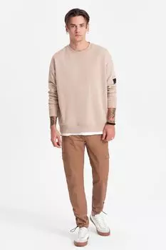 Брюки-Карго с кулиской по низу Ombre, коричневый