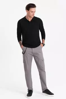 Брюки-Карго с кулиской по низу Ombre, серый