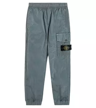 Брюки карго с логотипом Stone Island Junior, синий