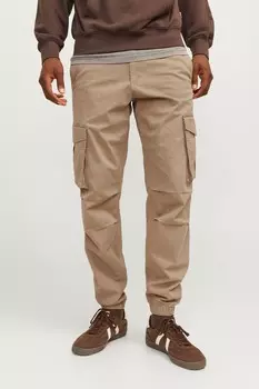 Брюки карго с манжетами Jack & Jones, коричневый