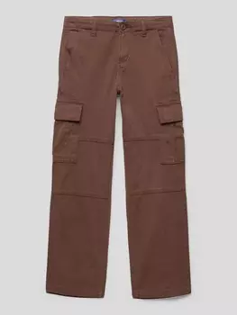 Брюки-карго с накладными карманами модель "HARLOW" Jack & Jones, шоколадно-коричневый