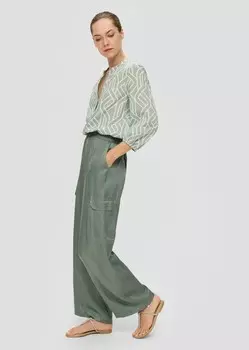 Брюки карго s.Oliver BLACK LABEL, зеленый