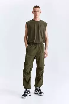 Брюки-Карго с парашютом H&M, зеленый