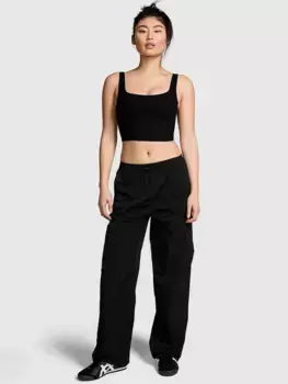 Брюки-карго с парашютом Pink, черный