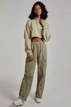 Брюки-карго с парашютом Pink Vanilla, зеленый