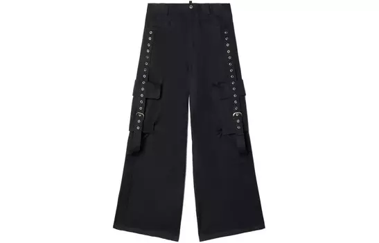 Брюки-карго с пряжками Off-White, черный