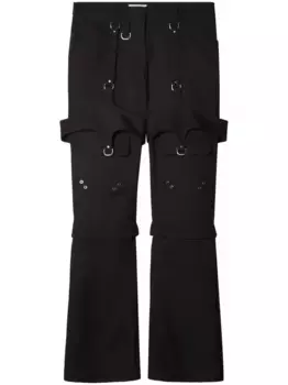 Брюки карго с пряжками OFF-WHITE, черный