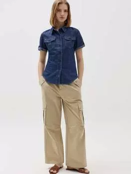 Брюки карго с расклешенным кроем Hybrid, цвет camel