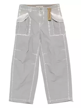 Брюки карго с выбеленным эффектом Ten C, серый