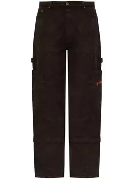 Брюки карго с вышитым логотипом Off-White, коричневый