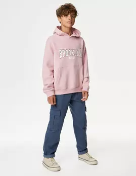 Брюки карго с высоким содержанием хлопка (6–16 лет) Marks & Spencer