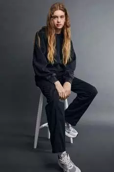 Брюки карго с заниженной талией H&M, черный