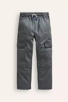 Брюки карго с застежкой молнией Boden, серый