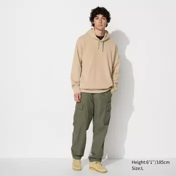 Брюки-карго с завязками на щиколотке UNIQLO, оливково-зеленый