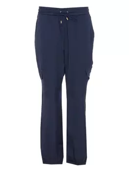 Брюки-карго с завязками на шнурке LIU JO, синий