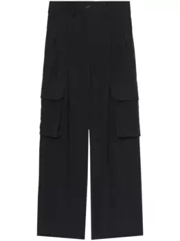 Брюки карго с завышенной талией Y's, черный