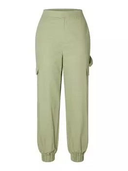 Брюки карго Selected Femme CILLE, зеленый