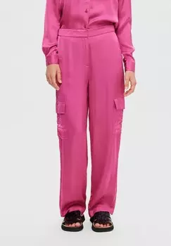Брюки карго Selected Femme, розовый