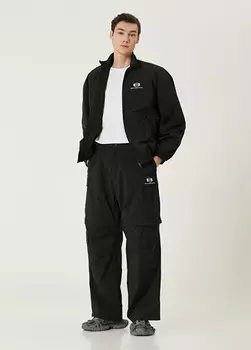 Брюки-Карго со светящимся логотипом Balenciaga, черный