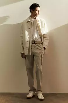 Брюки-Карго стандартного кроя H&M, бежевый