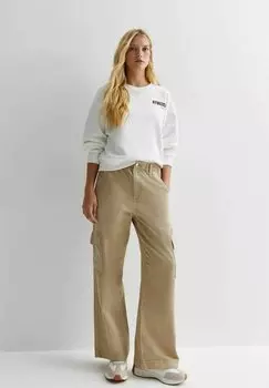 Брюки карго Stone Wide Leg New Look, цвет stone