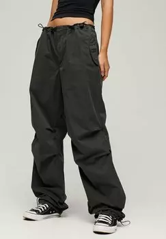 Брюки карго Superdry, стираные черные