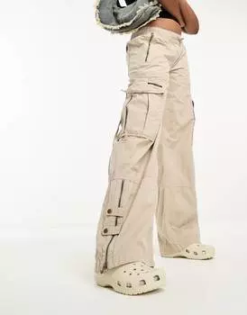 Брюки-карго Superdry Vintage Elastic, бежевый