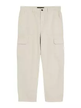 Брюки-карго свободного кроя Bershka, экрю