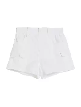 Брюки-карго свободного кроя Bershka, белый