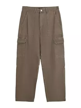 Брюки-карго свободного кроя Bershka, коричневый