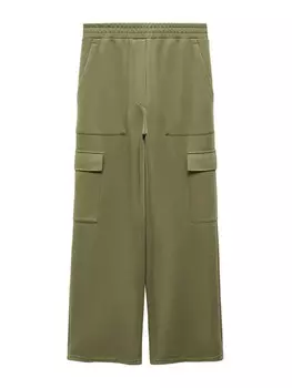 Брюки-карго свободного кроя MANGO Bremo, оливковый