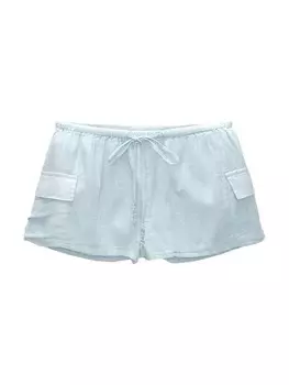 Брюки-карго свободного кроя Pull&Bear, светло-синий