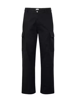 Брюки-карго свободного кроя Weekday Joel, черный